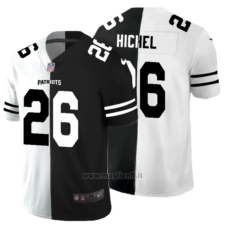Maglia NFL Limited New England Patriots Michel White Black Split